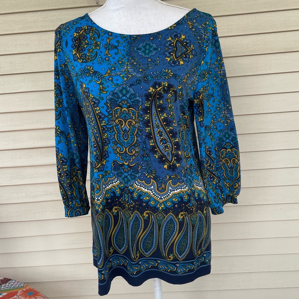 Ann Taylor Paisley Top Size M